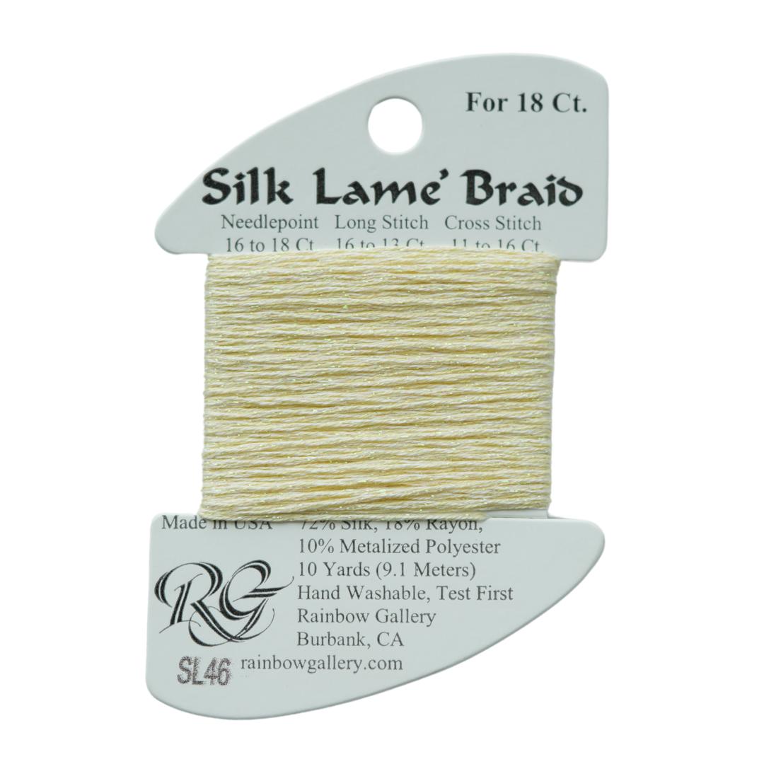 Silk Lamé Braid SL46 Lemon Mist
