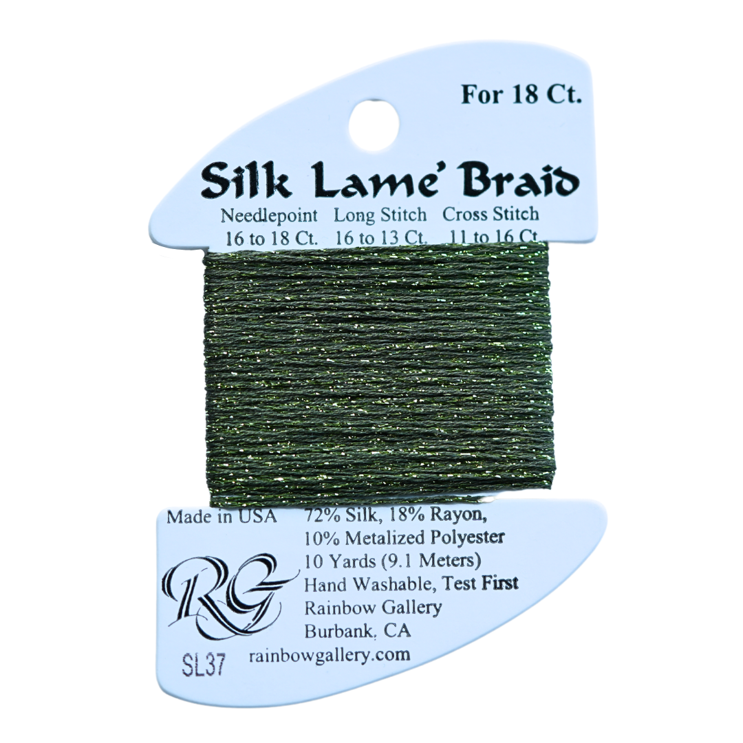 Silk Lamé Braid SL37 Dark Avocado