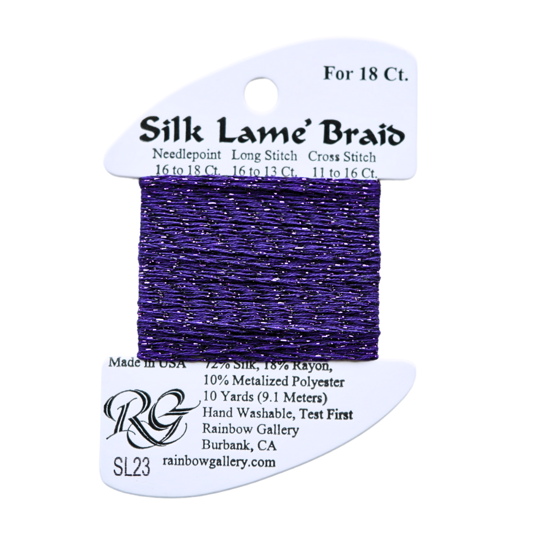 Silk Lamé Braid SL23 Dark Lavender