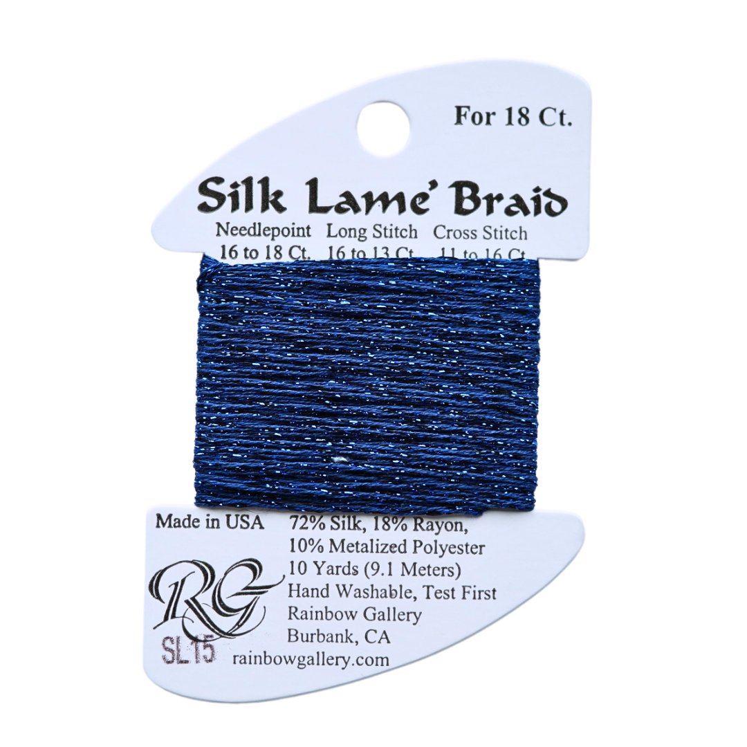 Silk Lamé Braid SL15 Dark Blue