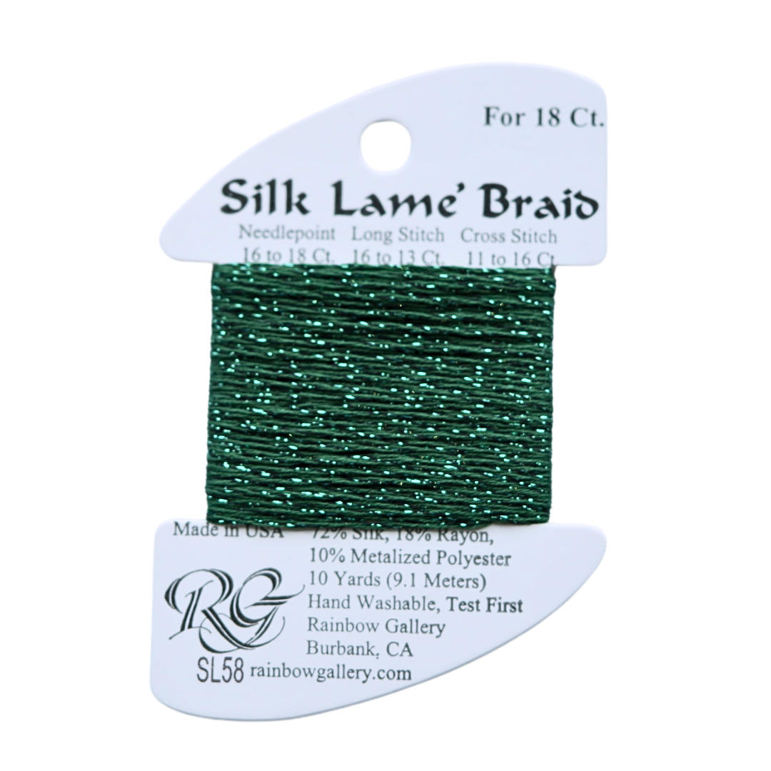 Silk Lamé Braid SL58 Drk Xmas Green