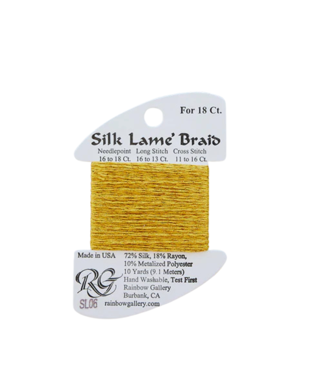 Silk Lamé Braid SL06 Gold