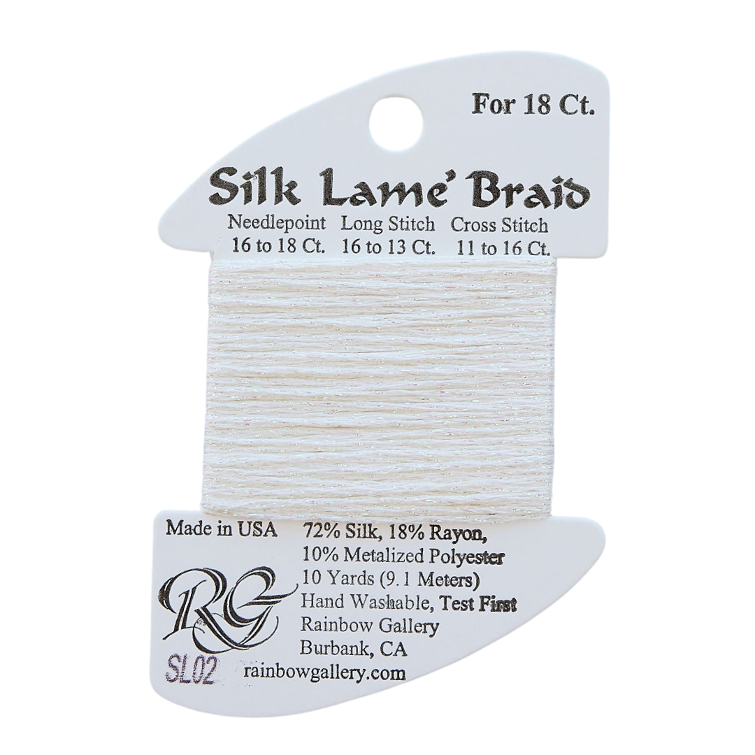 Silk Lamé Braid SL02 White