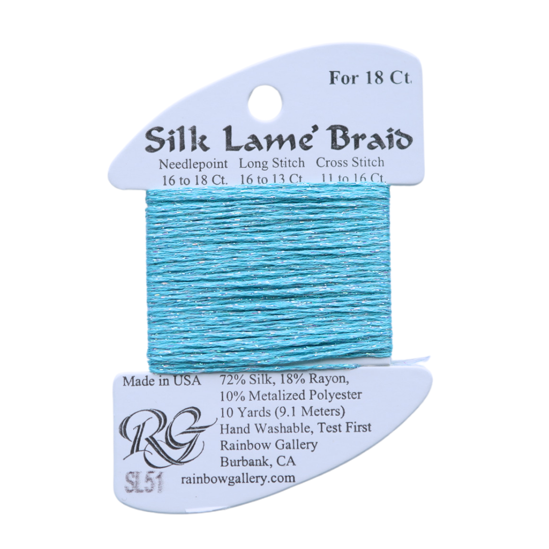 Silk Lamé Braid SL51 Turquoise
