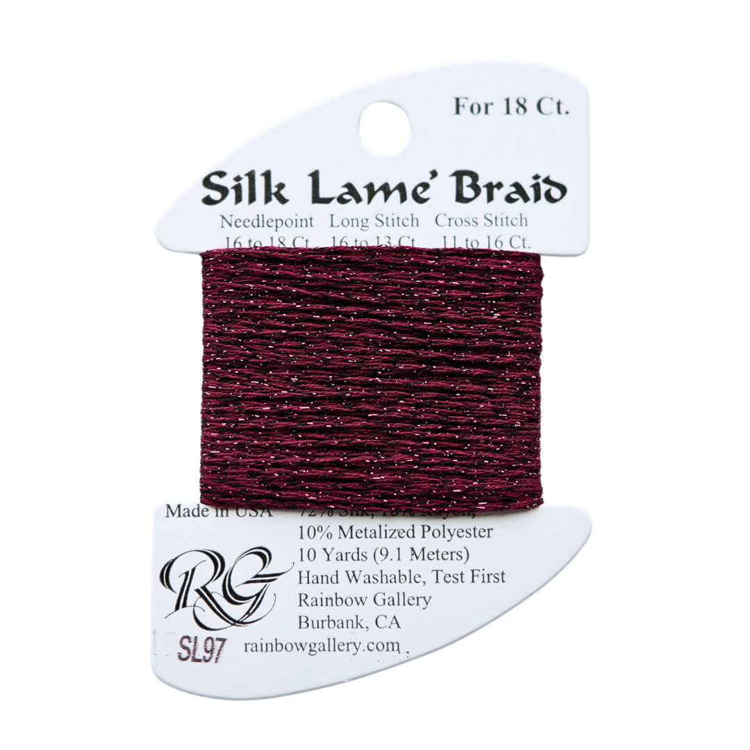 Silk Lamé Braid SL97 Ruby Red