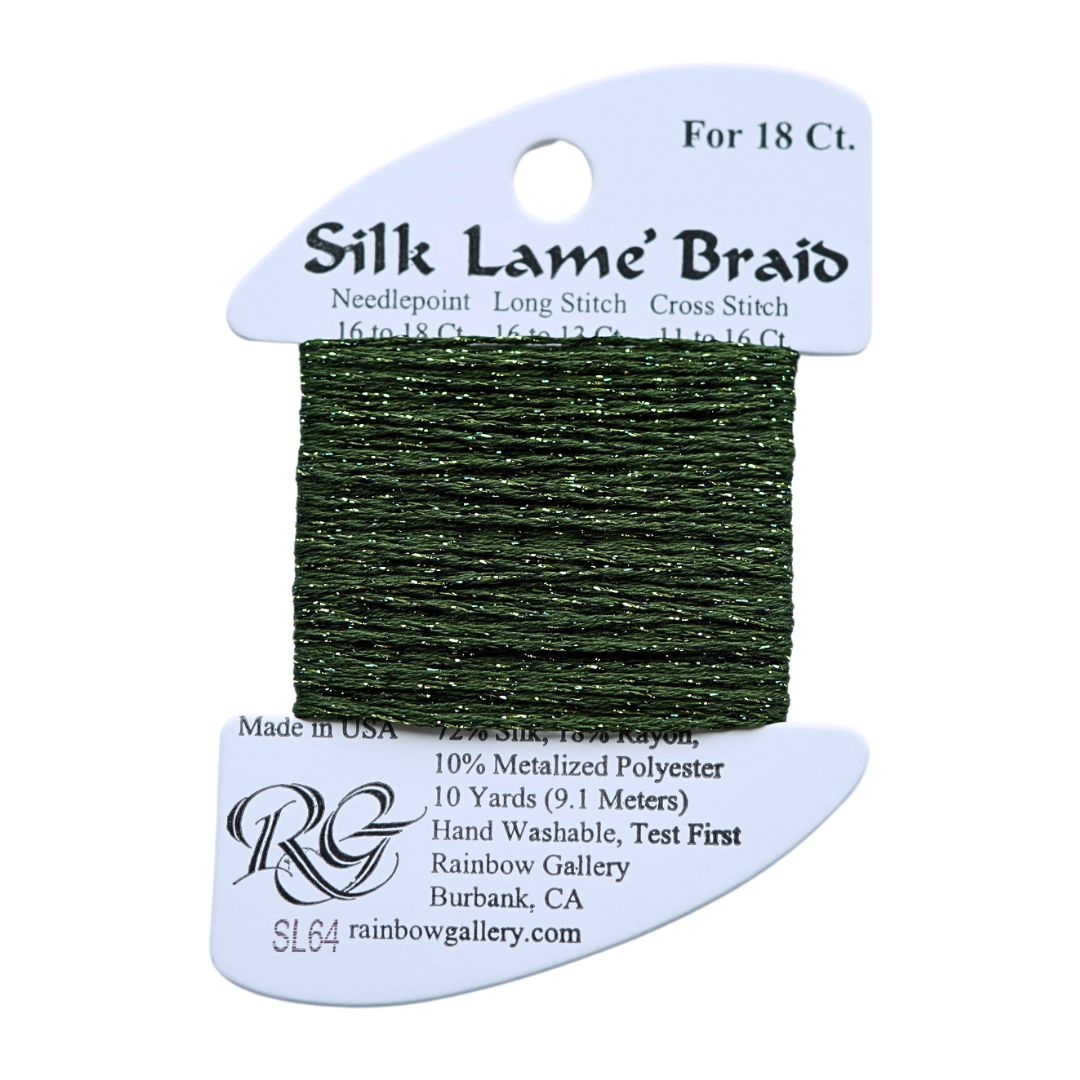 Silk Lamé Braid SL64 Deep Avocado