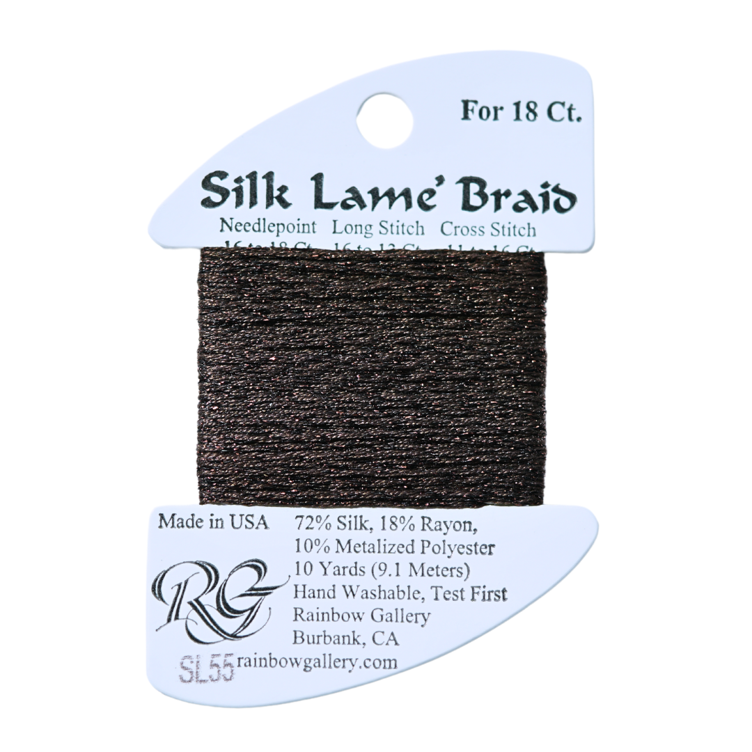 Silk Lamé Braid SL55 Drk Chocolate