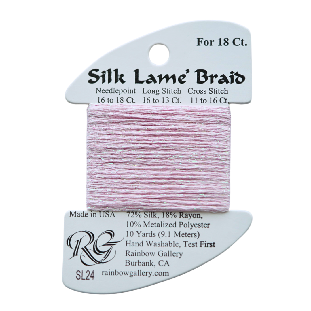 Silk Lamé Braid SL24 Baby Pink
