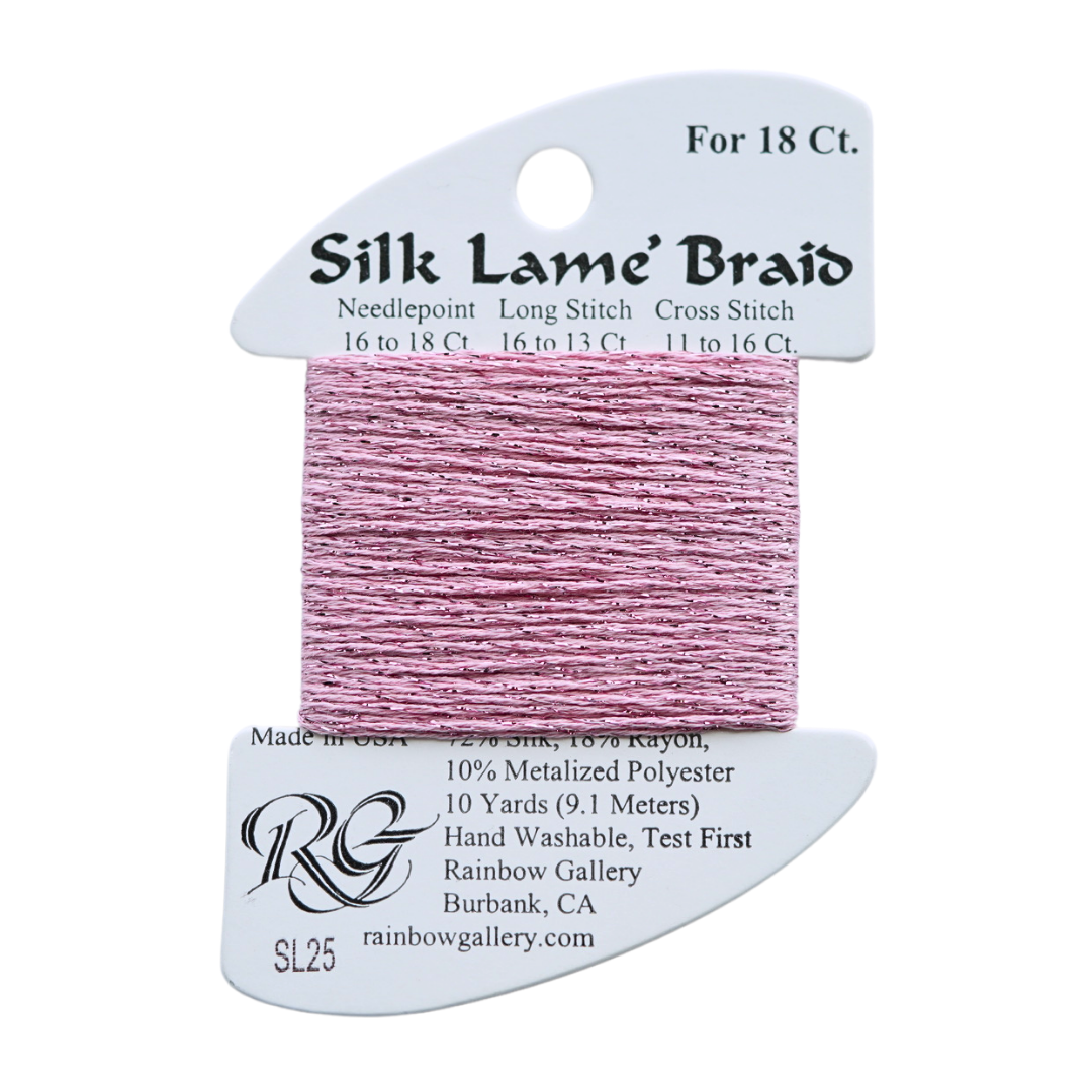 Silk Lamé Braid SL25 Rose Pink