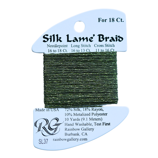 Silk Lamé Braid SL37 Dark Avocado