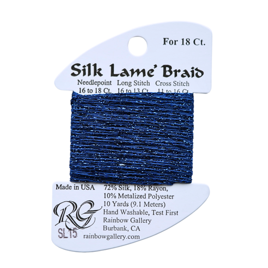 Silk Lamé Braid SL15 Dark Blue