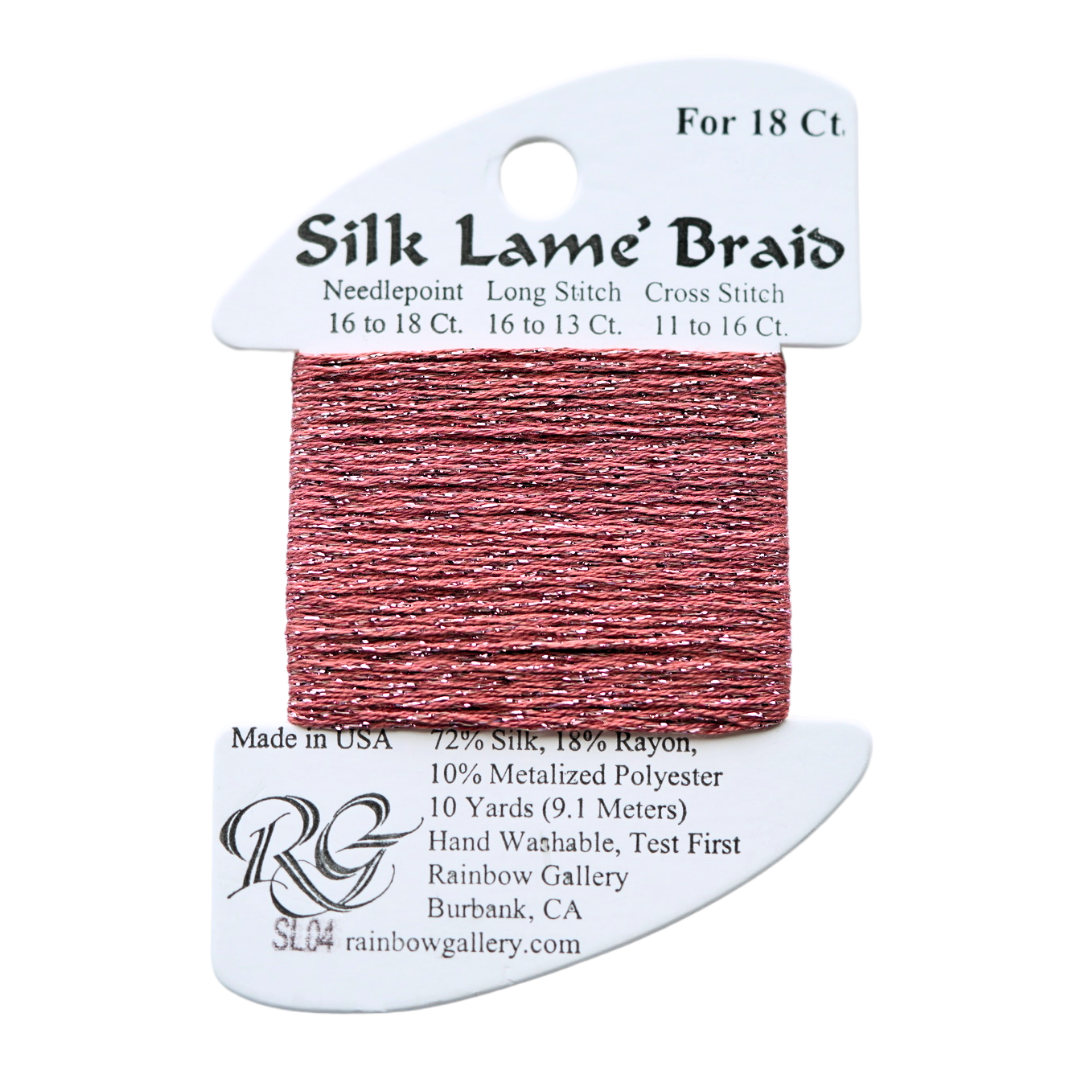 Silk Lamé Braid SL04 Antique Rose