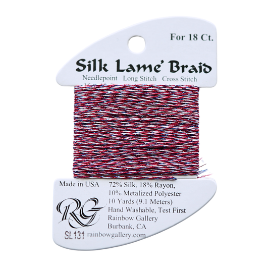 Silk Lamé Braid SL131 Fourth of July