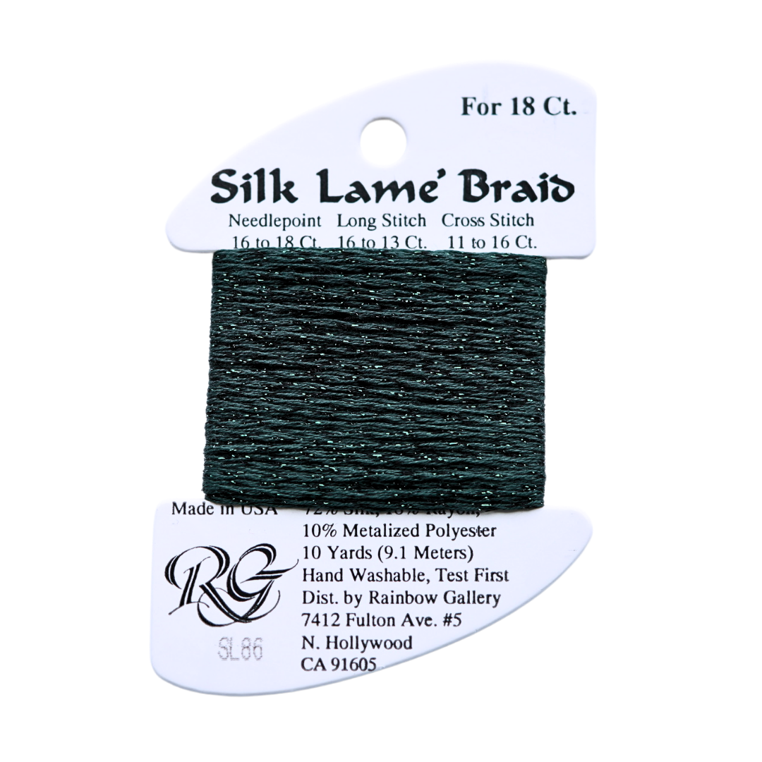 Silk Lamé Braid SL86 Deep Forest Green