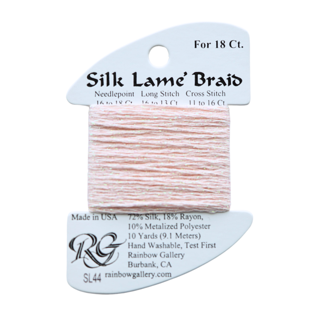 Silk Lamé Braid SL44 Lite Shell Pink