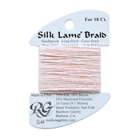 Silk Lamé Braid SL44 Lite Shell Pink