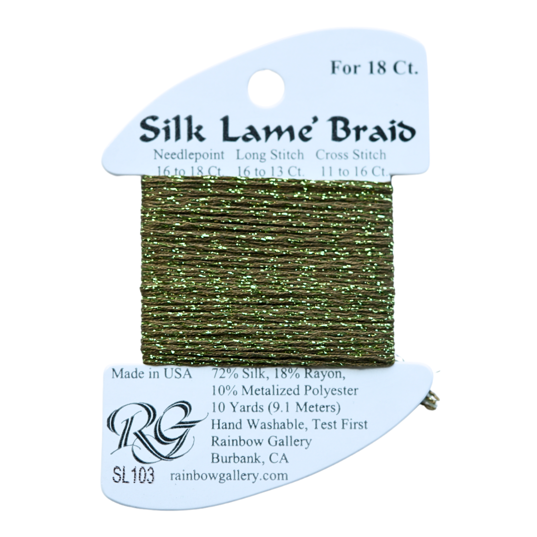 Silk Lamé Braid SL103 Olive