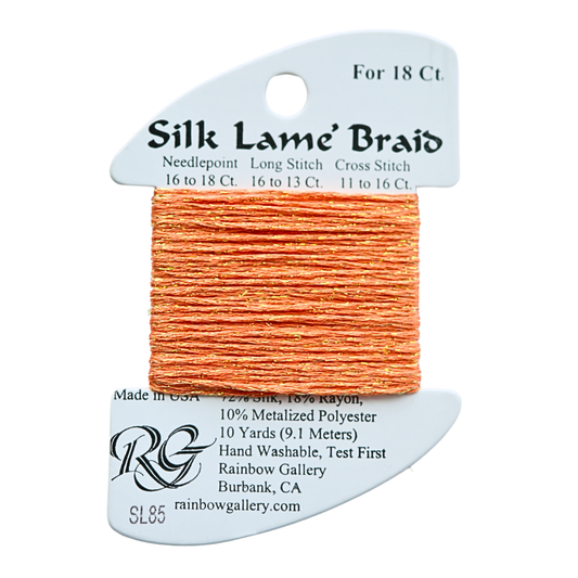 Silk Lamé Braid SL85 Tangerine