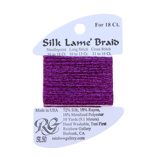 Silk Lamé Braid SL50 Fuchsia