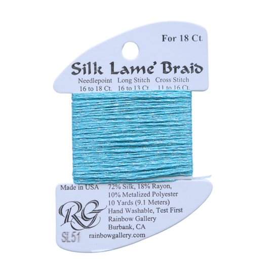 Silk Lamé Braid SL51 Turquoise
