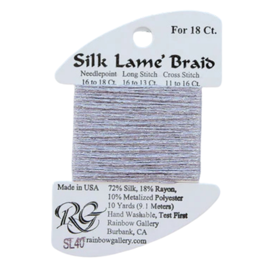 Silk Lamé Braid SL40 Dove Grey