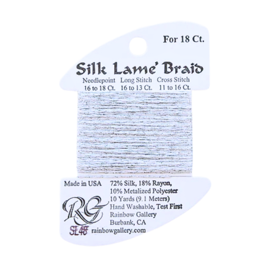Silk Lamé Braid SL48 Silver