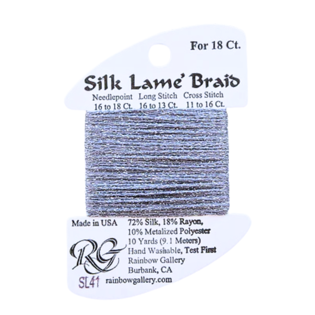 Silk Lamé Braid SL41 Pewter