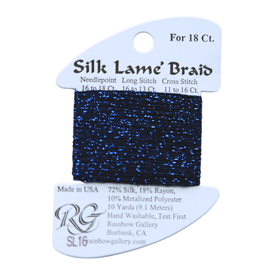 Silk Lamé Braid SL16 Navy