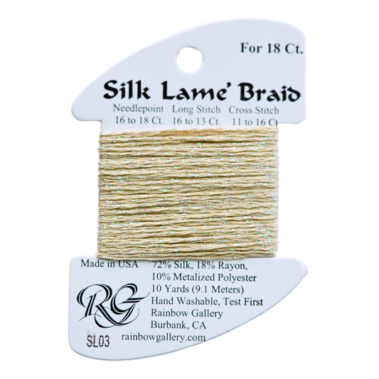 Silk Lamé Braid SL03 Ecru