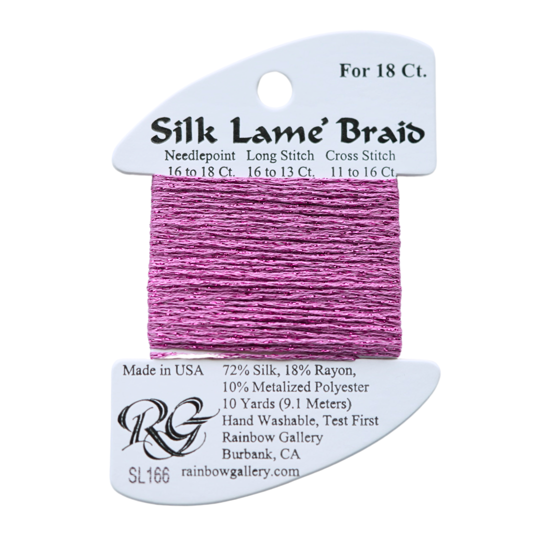 Silk Lamé Braid SL166 Light Fuchsia