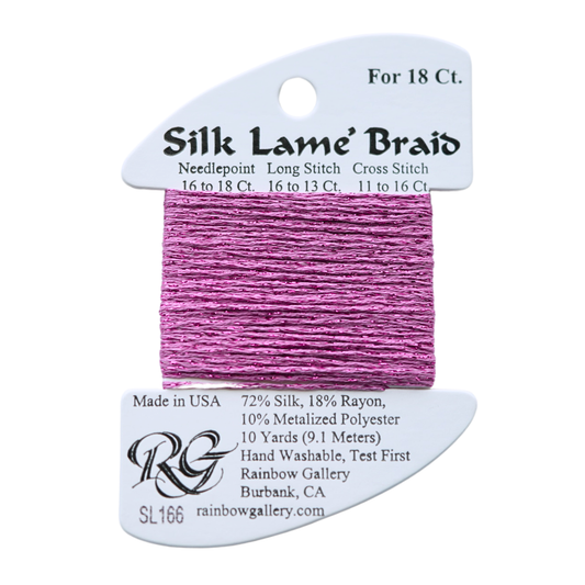 Silk Lamé Braid SL166 Light Fuchsia