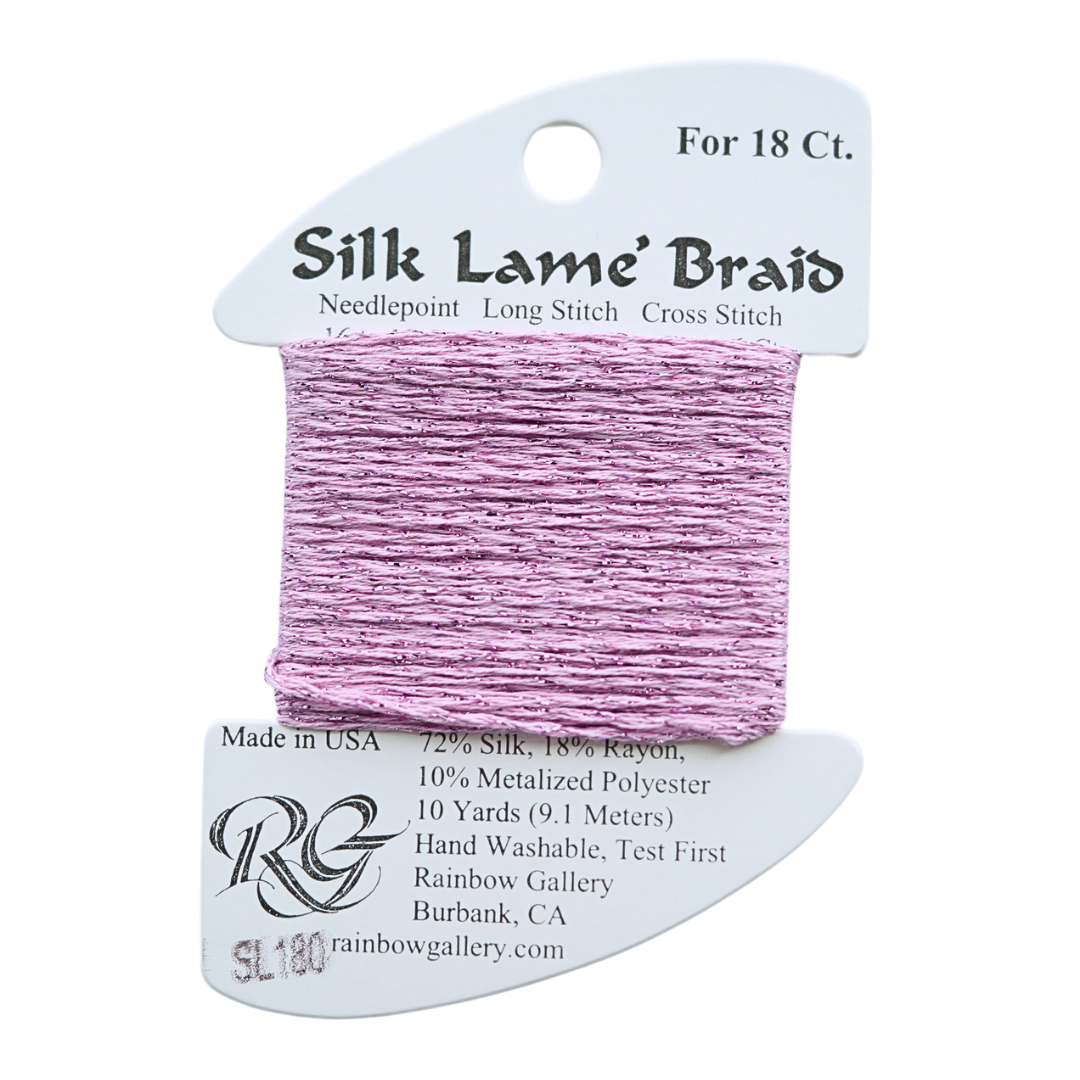 Silk Lamé Braid SL180 Lilac Chiffon
