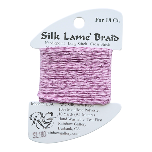 Silk Lamé Braid SL180 Lilac Chiffon