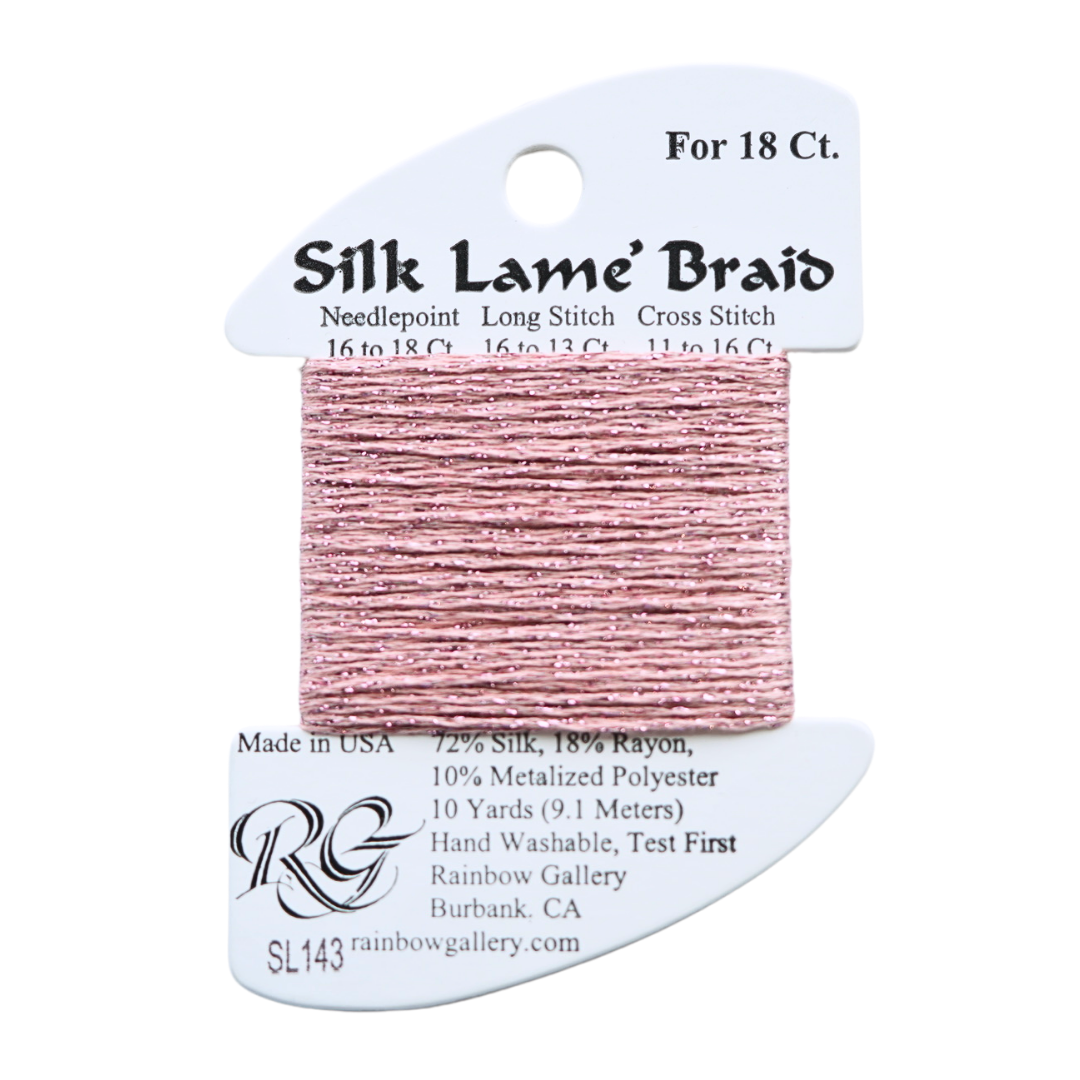 Silk Lamé Braid SL143 Cameo Pink
