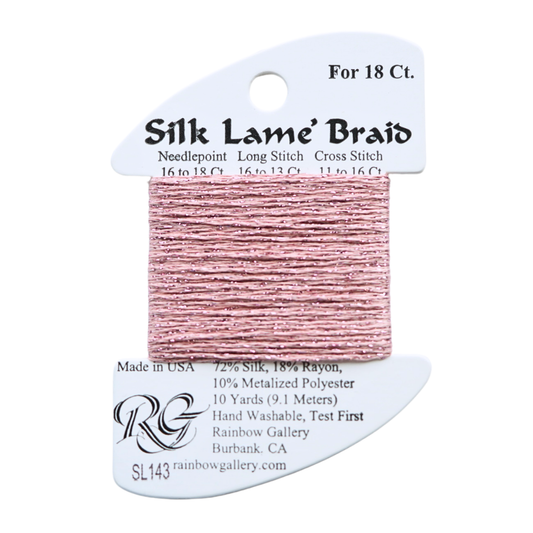 Silk Lamé Braid SL143 Cameo Pink