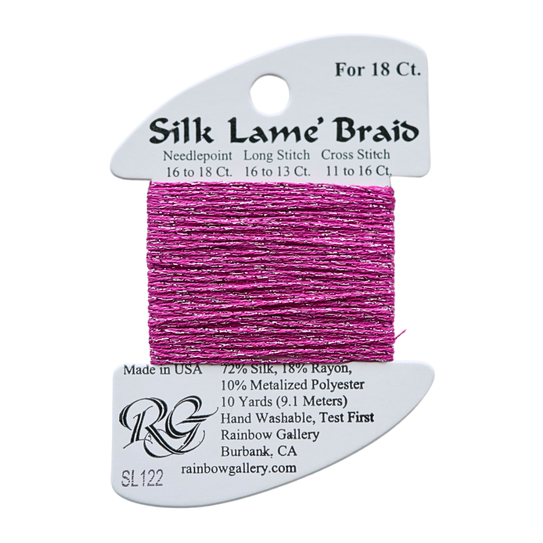 Silk Lamé Braid SL122 Hot Pink