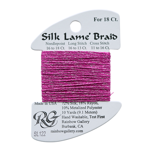Silk Lamé Braid SL122 Hot Pink