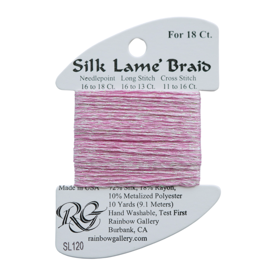 Silk Lamé Braid SL120 Lite Raspberry
