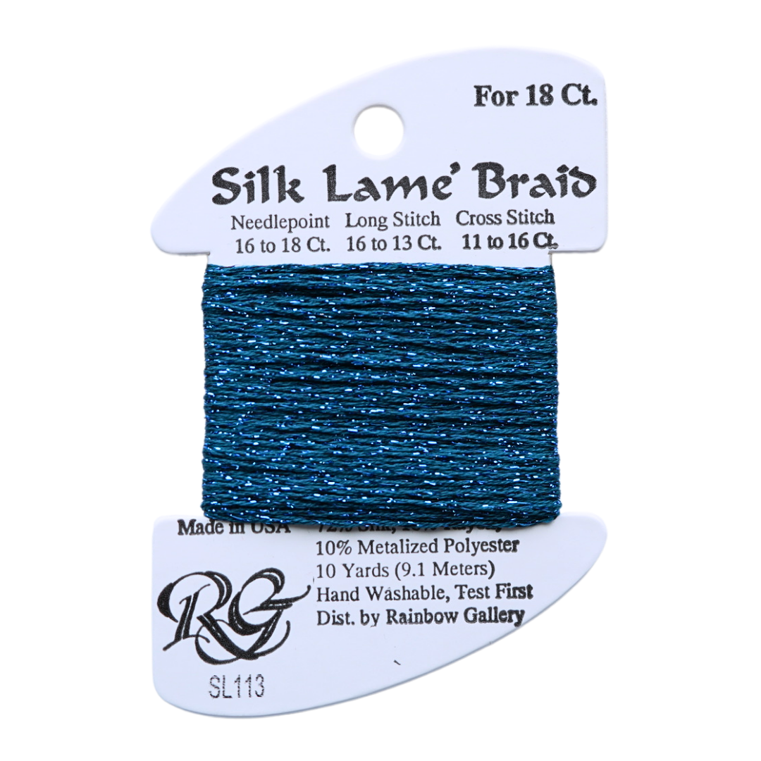 Silk Lamé Braid SL113 Dark Lagoon