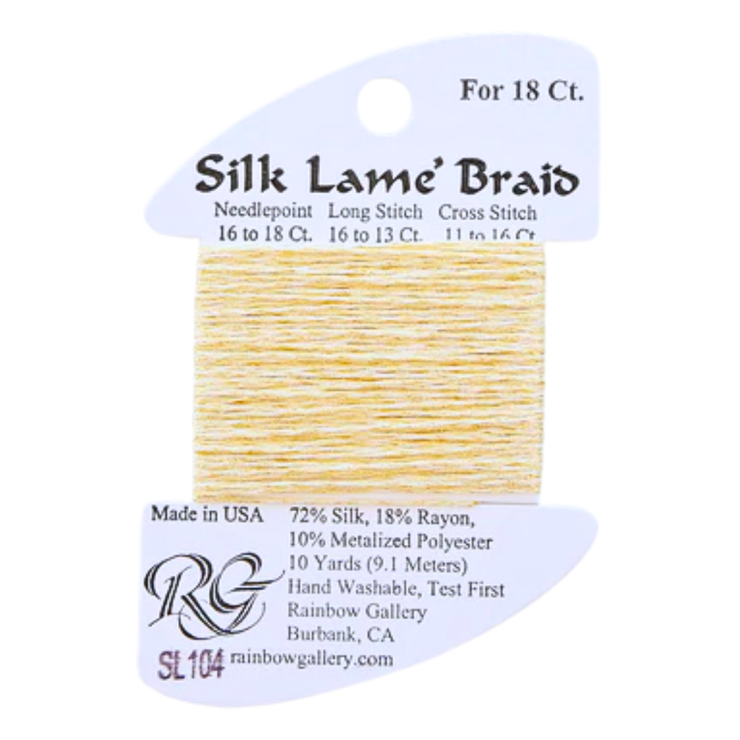 Silk Lamé Braid SL104 Soft Yellow