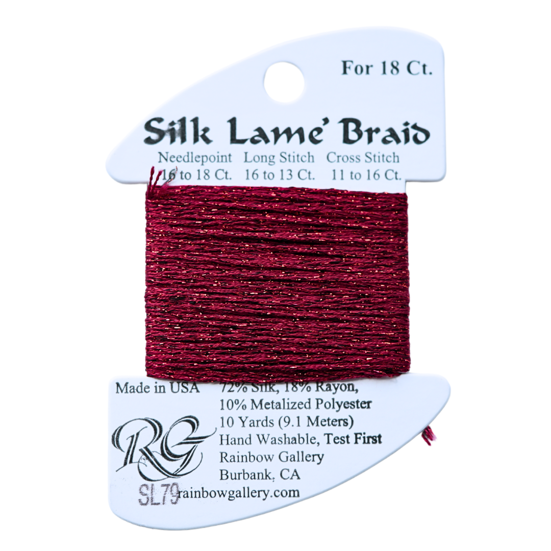 Silk Lamé Braid SL79 Dark Cherry