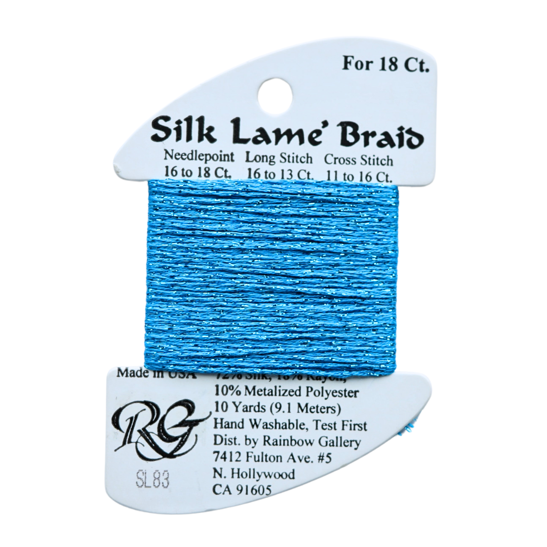 Silk Lamé Braid SL83 Blue Turquoise