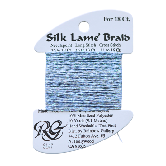 Silk Lamé Braid SL47 Lavender Blue