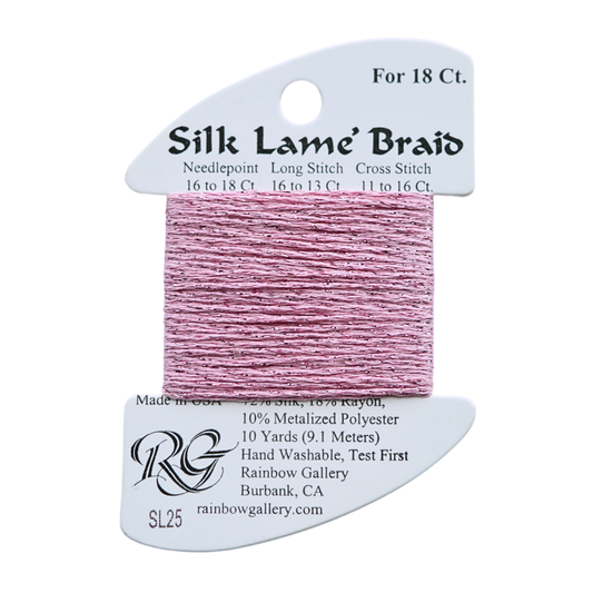 Silk Lamé Braid SL25 Rose Pink