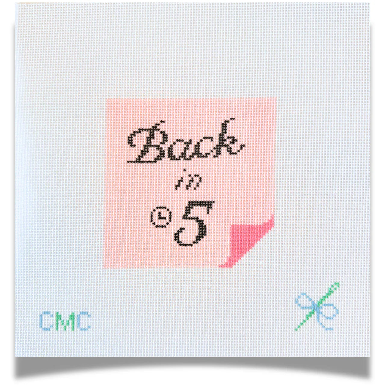 Back in 5 Pink Post-It