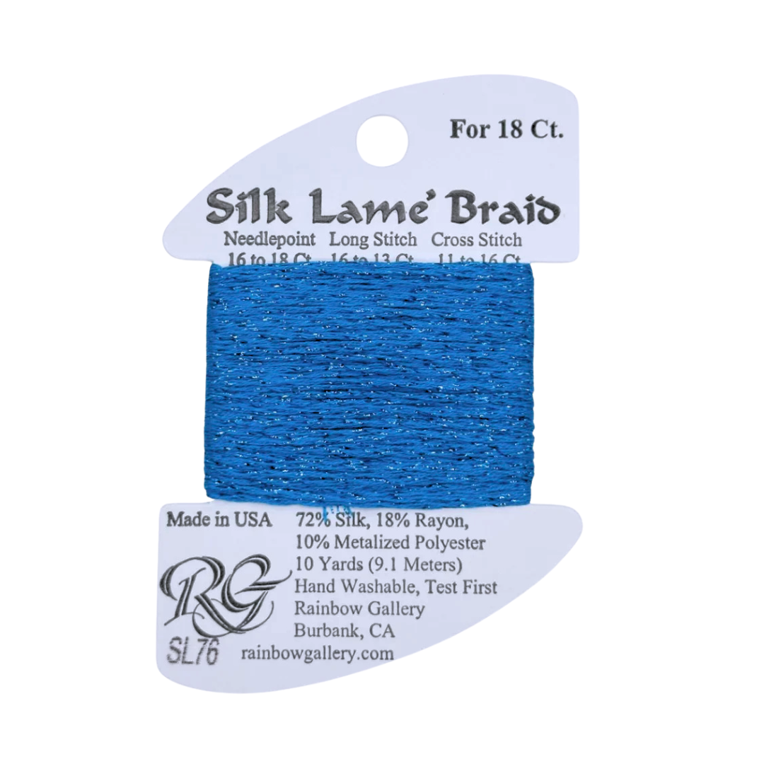 Silk Lamé Braid SL76 Peacock Blue