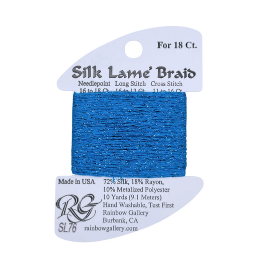 Silk Lamé Braid SL76 Peacock Blue