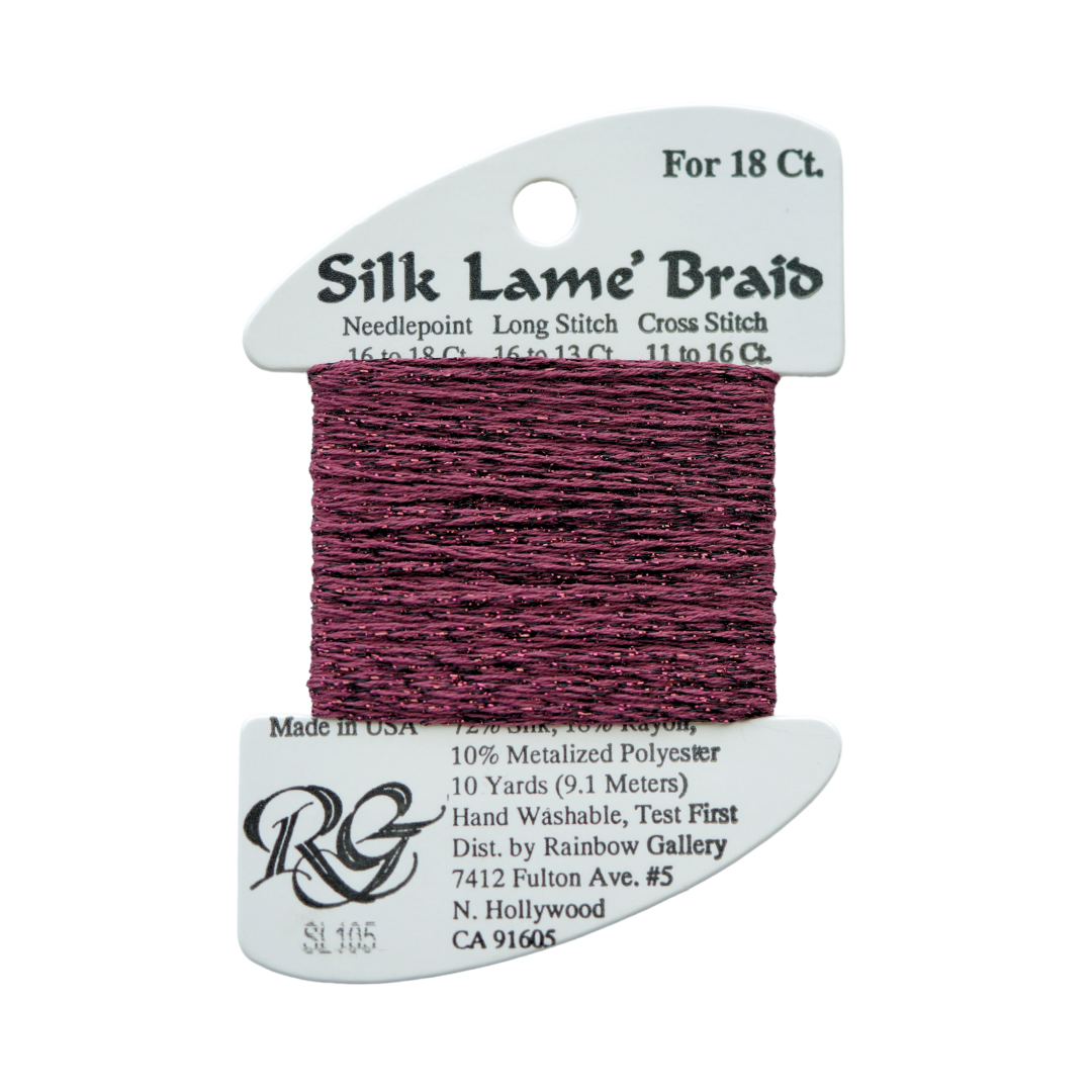 Silk Lamé Braid SL105 Wine