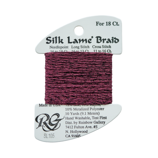 Silk Lamé Braid SL105 Wine