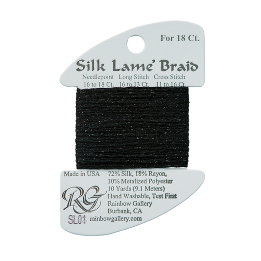 Silk Lamé Braid SL01 Black